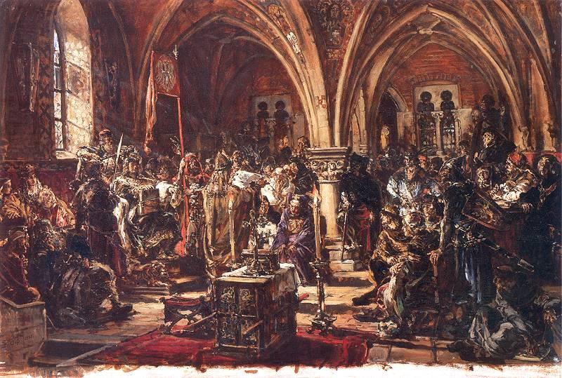 Jan Matejko The First Sejm in leczyca Sweden oil painting art